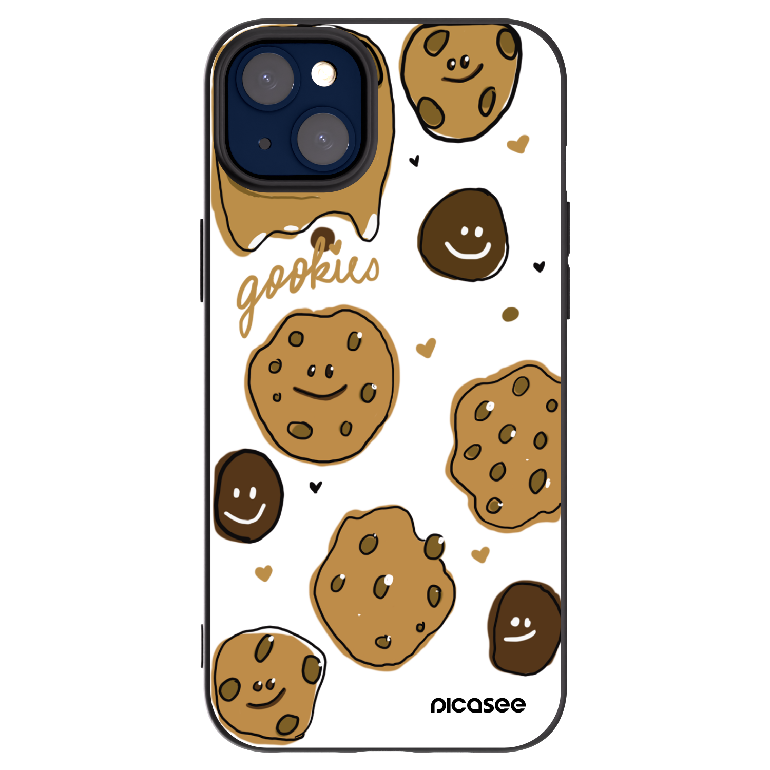Picasee silikonowe czarne etui na Apple iPhone 14 Plus - Gookies