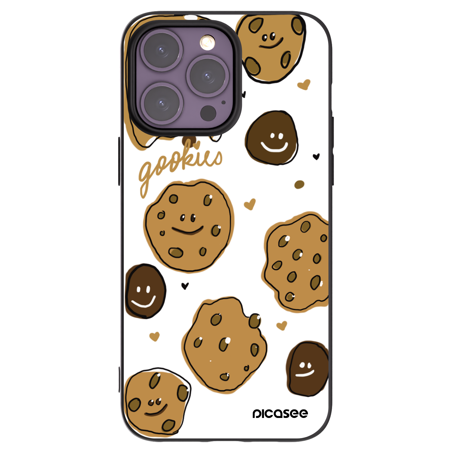 Picasee silikonowe czarne etui na Apple iPhone 14 Pro Max - Gookies