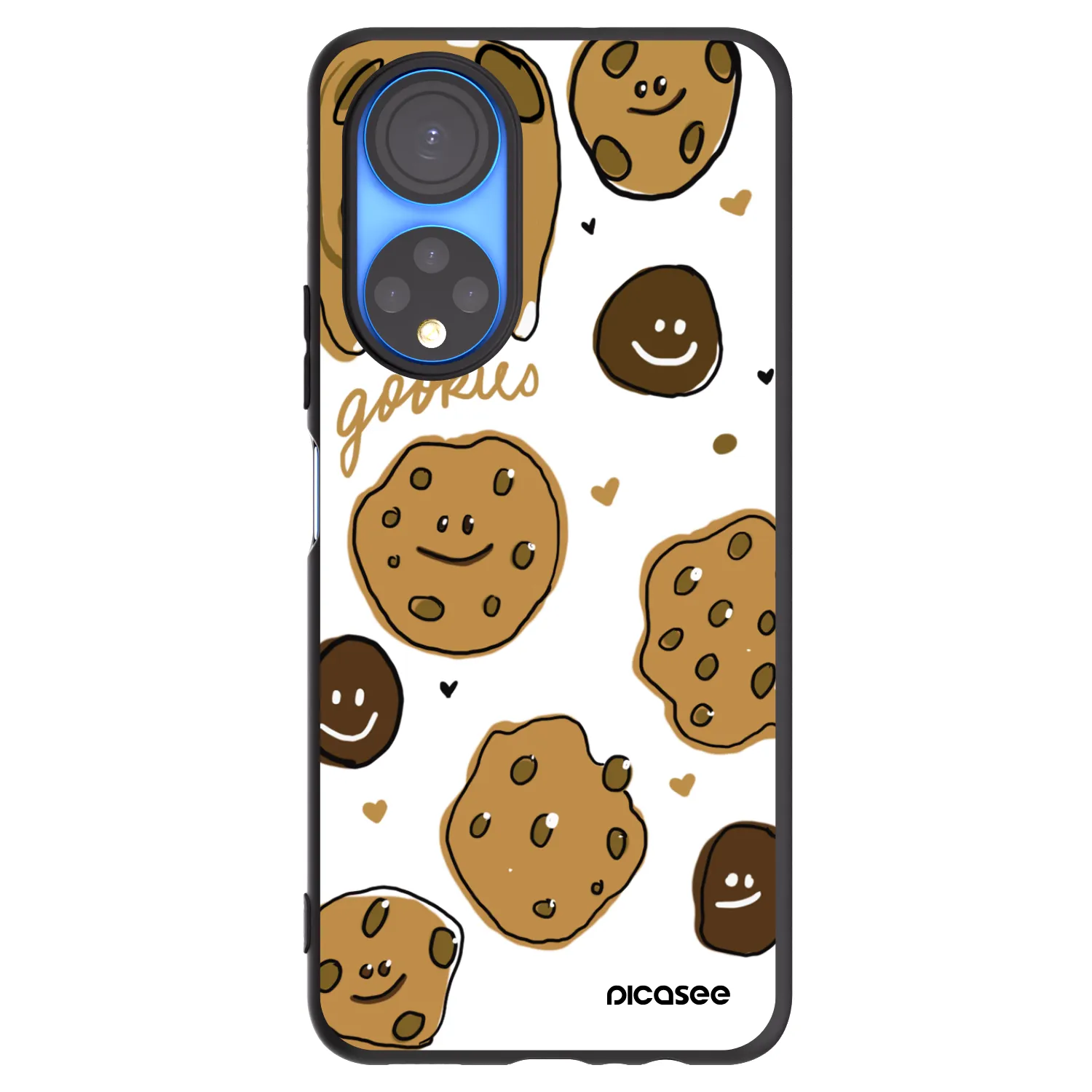 Picasee silikonowe czarne etui na Honor X7 - Gookies