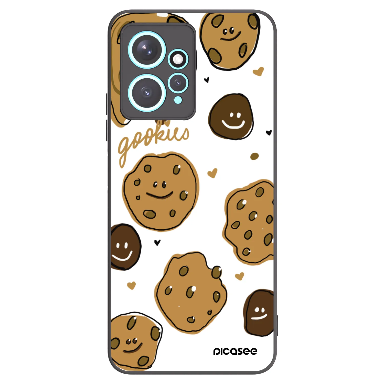 Picasee silikonowe czarne etui na Xiaomi Redmi Note 12 4G - Gookies