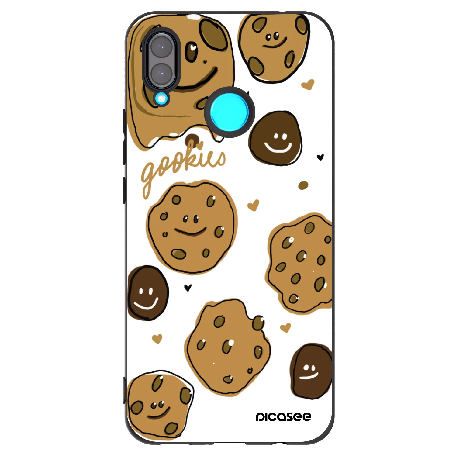 Picasee silikonowe czarne etui na Huawei Nova 3i - Gookies