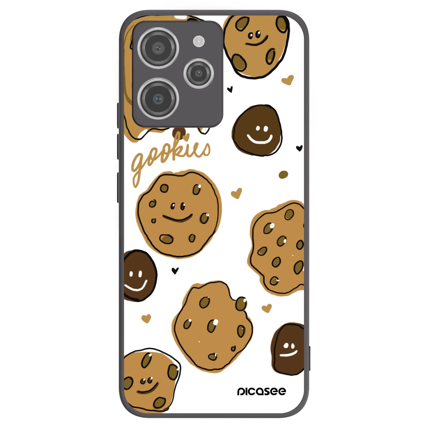 Picasee silikonowe czarne etui na Xiaomi Redmi 12 4G - Gookies