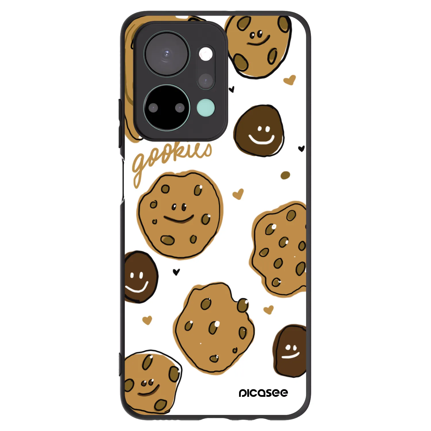 Picasee silikonowe czarne etui na Honor X7a - Gookies