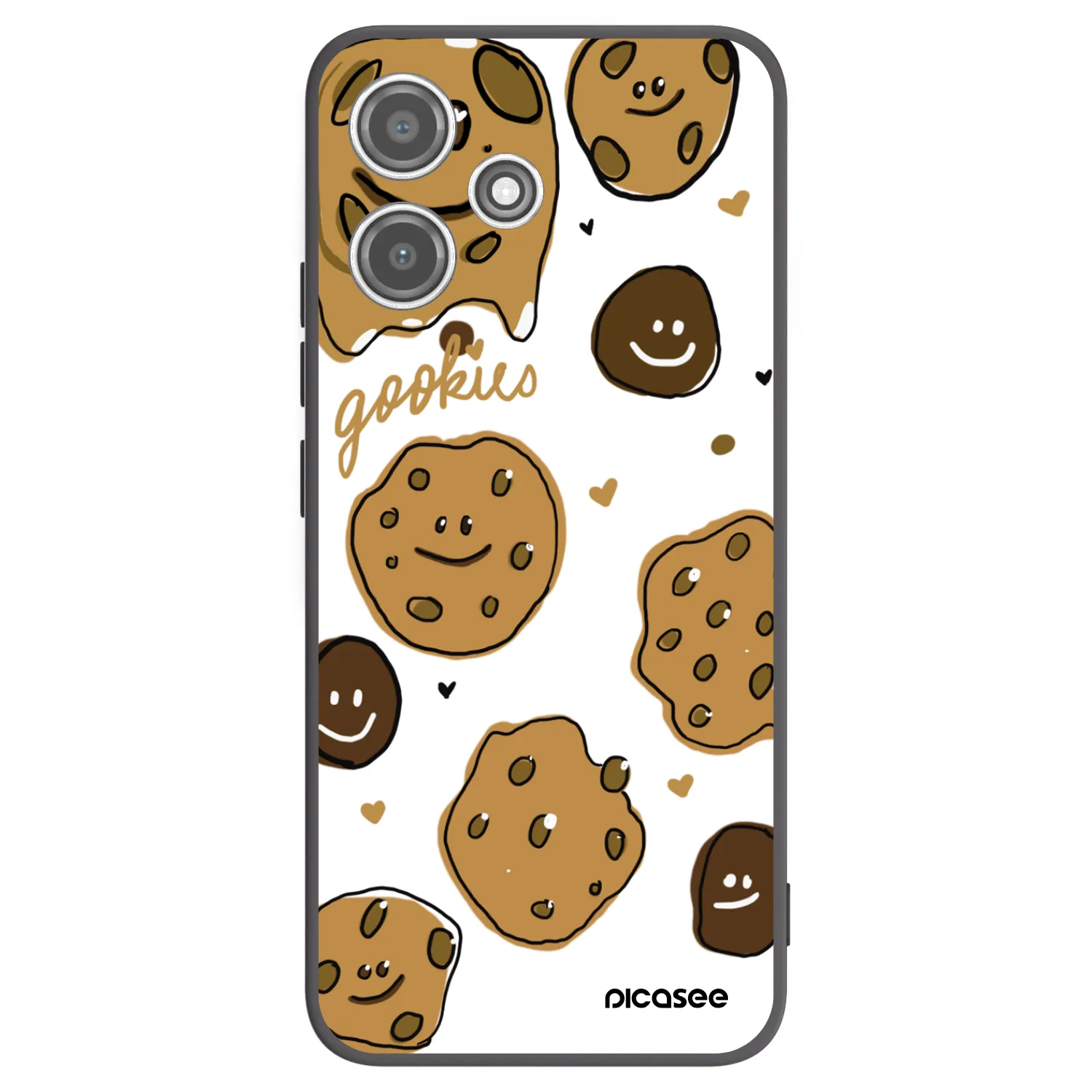 Picasee silikonowe czarne etui na Xiaomi Redmi 12 5G - Gookies