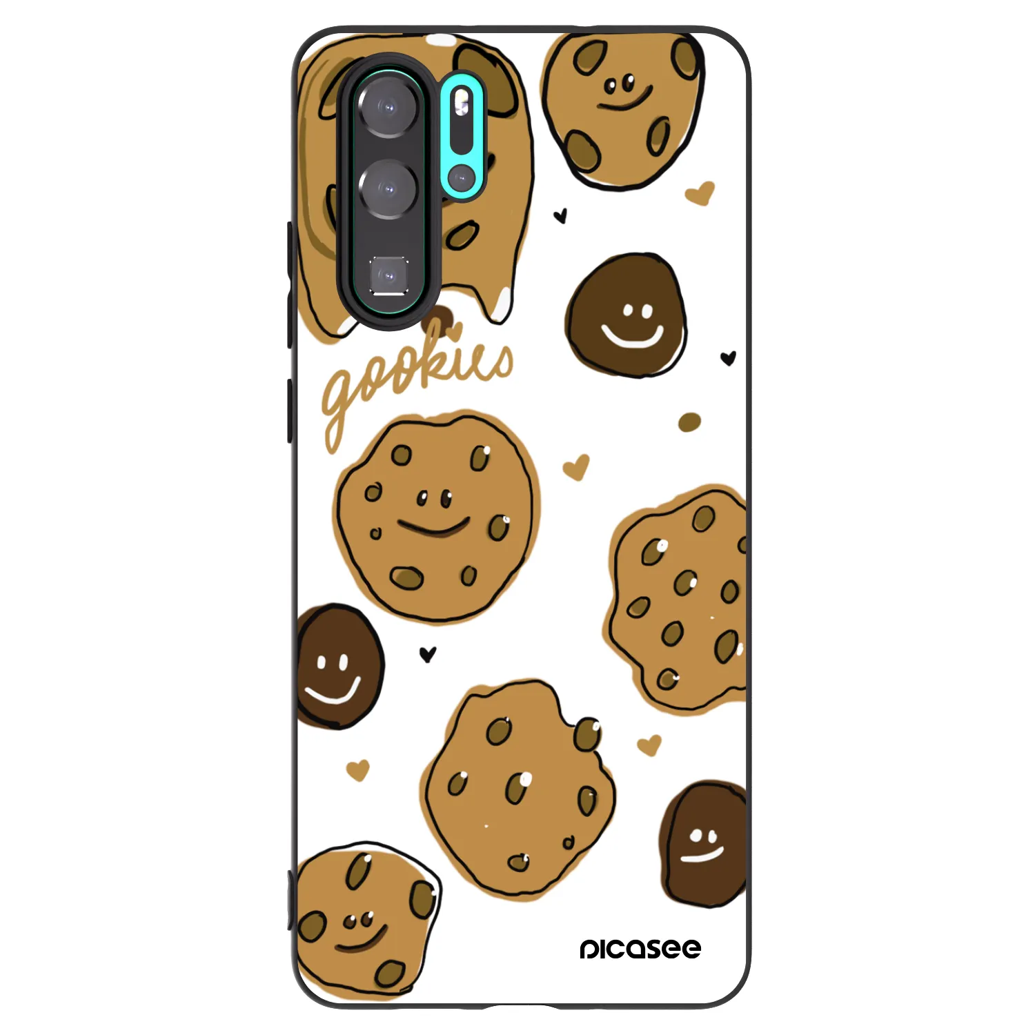 Picasee silikonowe czarne etui na Huawei P30 Pro - Gookies