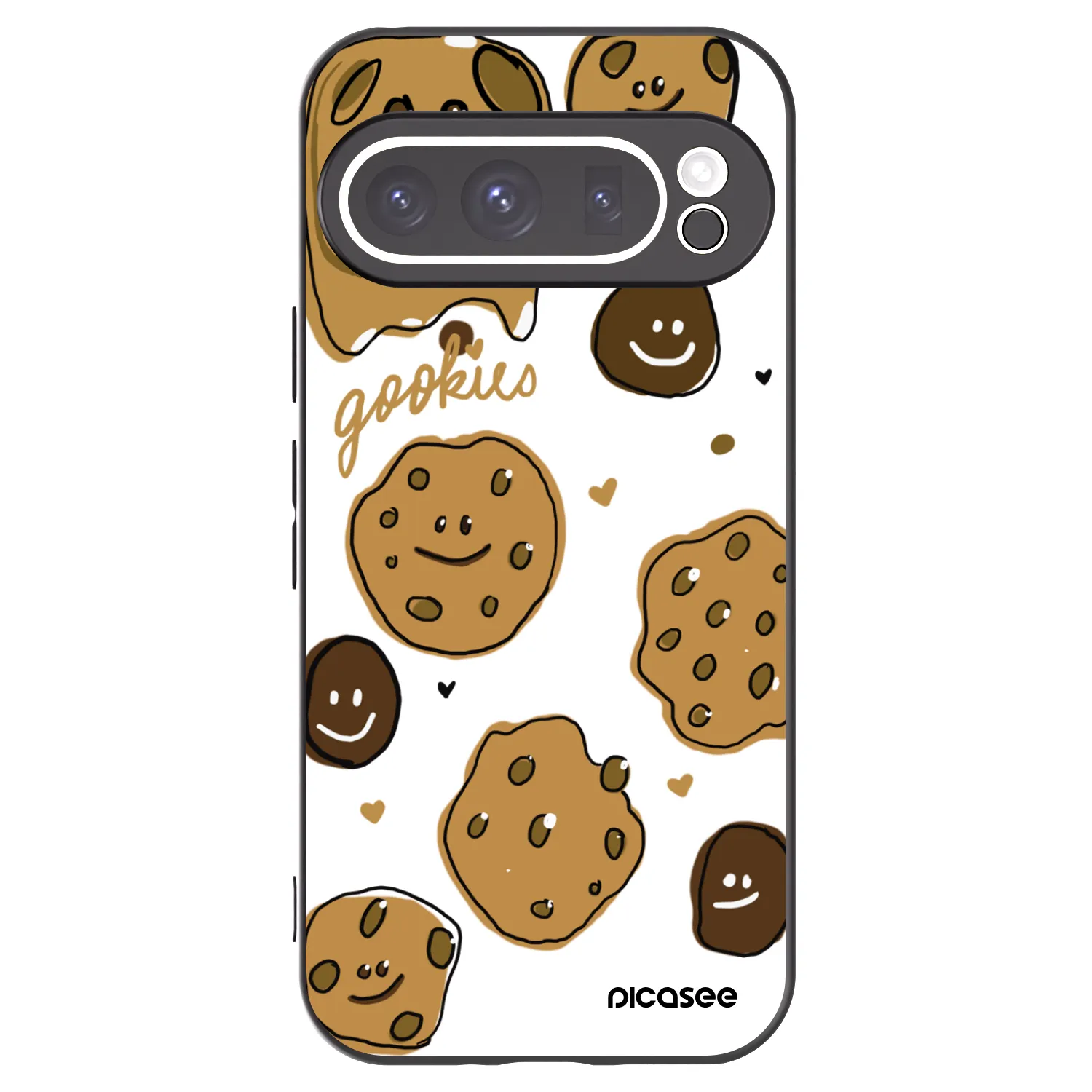 Picasee silikonowe czarne etui na Google Pixel 9 Pro - Gookies