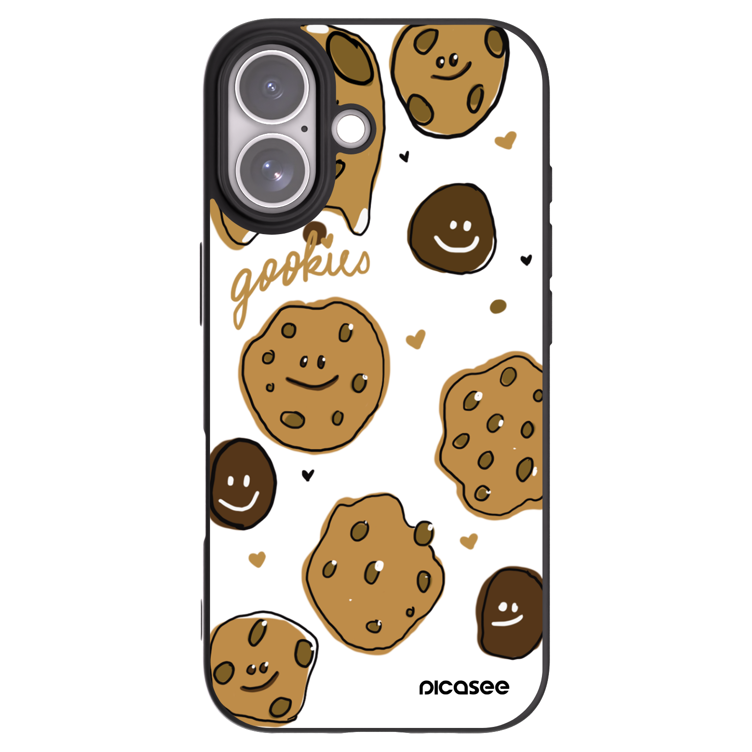 Picasee silikonowe czarne etui na Apple iPhone 17 - Gookies
