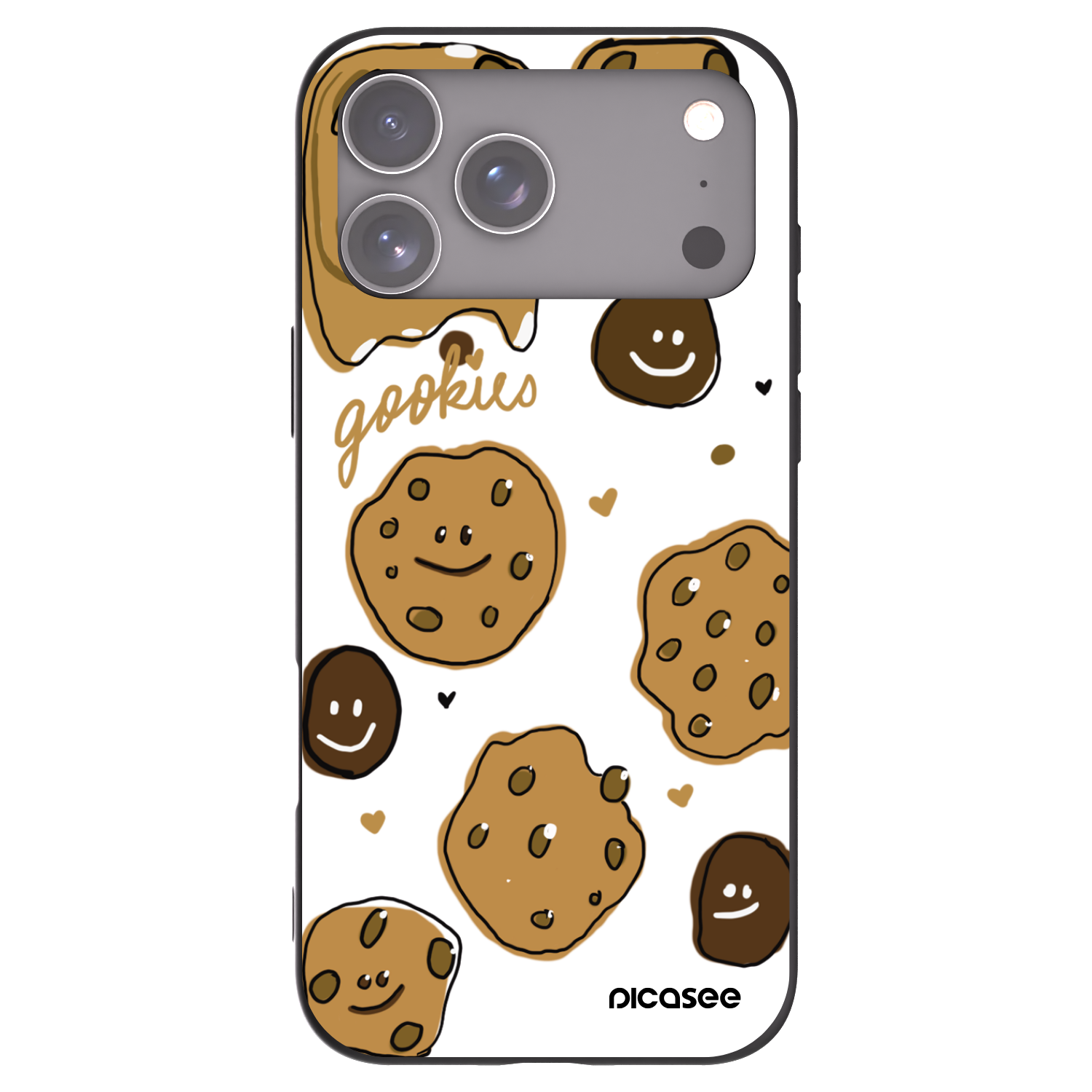 Picasee silikonowe czarne etui na Apple iPhone 17 Pro Max - Gookies