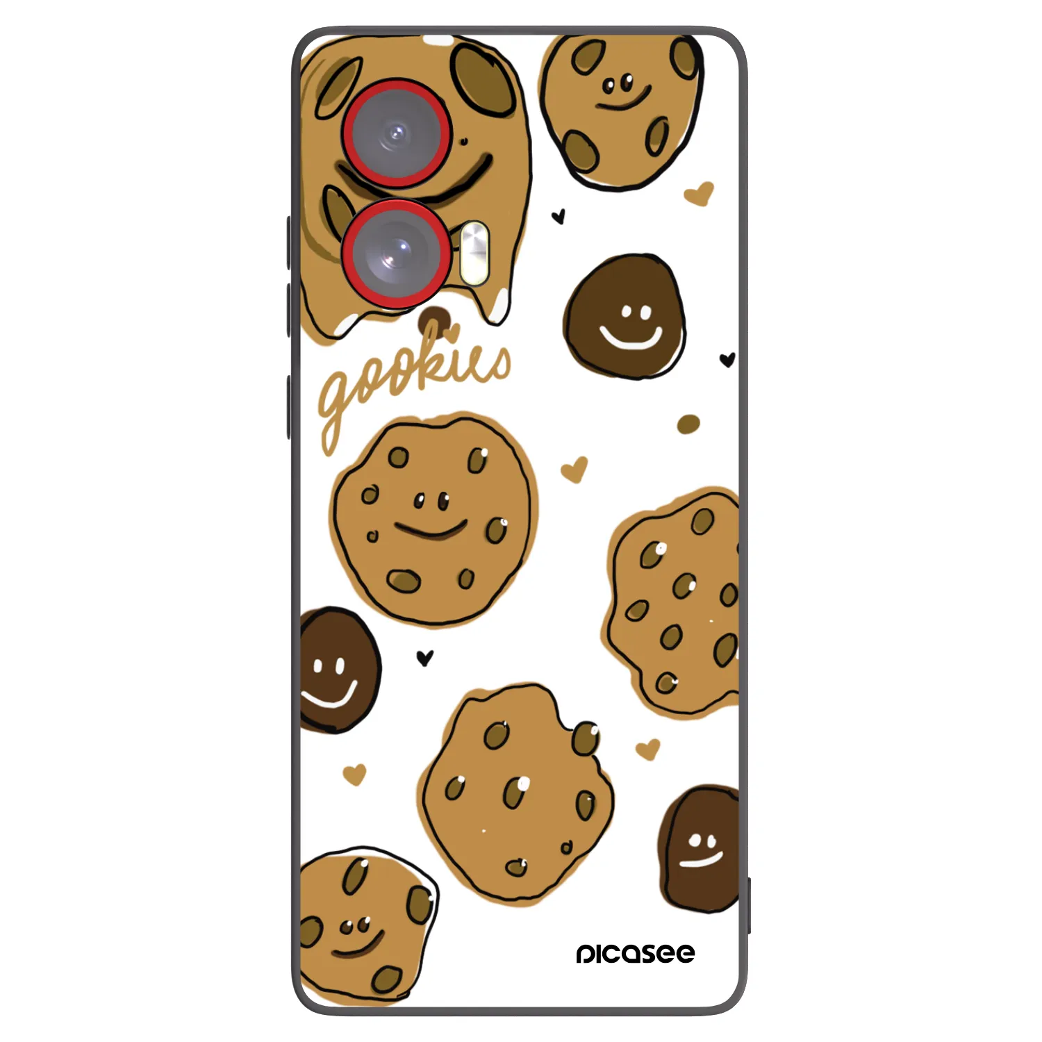 Picasee silikonowe czarne etui na Motorola Edge 50 Fusion - Gookies