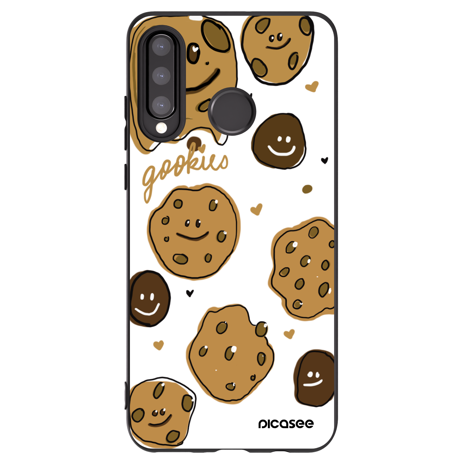 Picasee silikonowe czarne etui na Huawei P30 Lite - Gookies