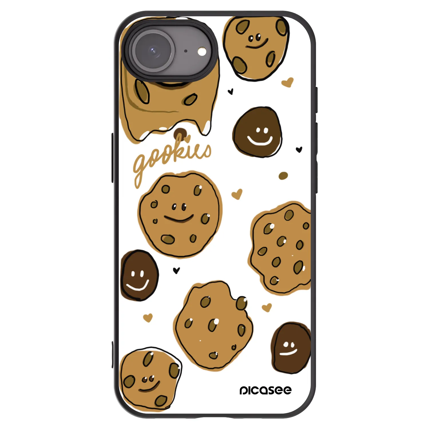 Picasee silikonowe czarne etui na Apple iPhone 17e - Gookies