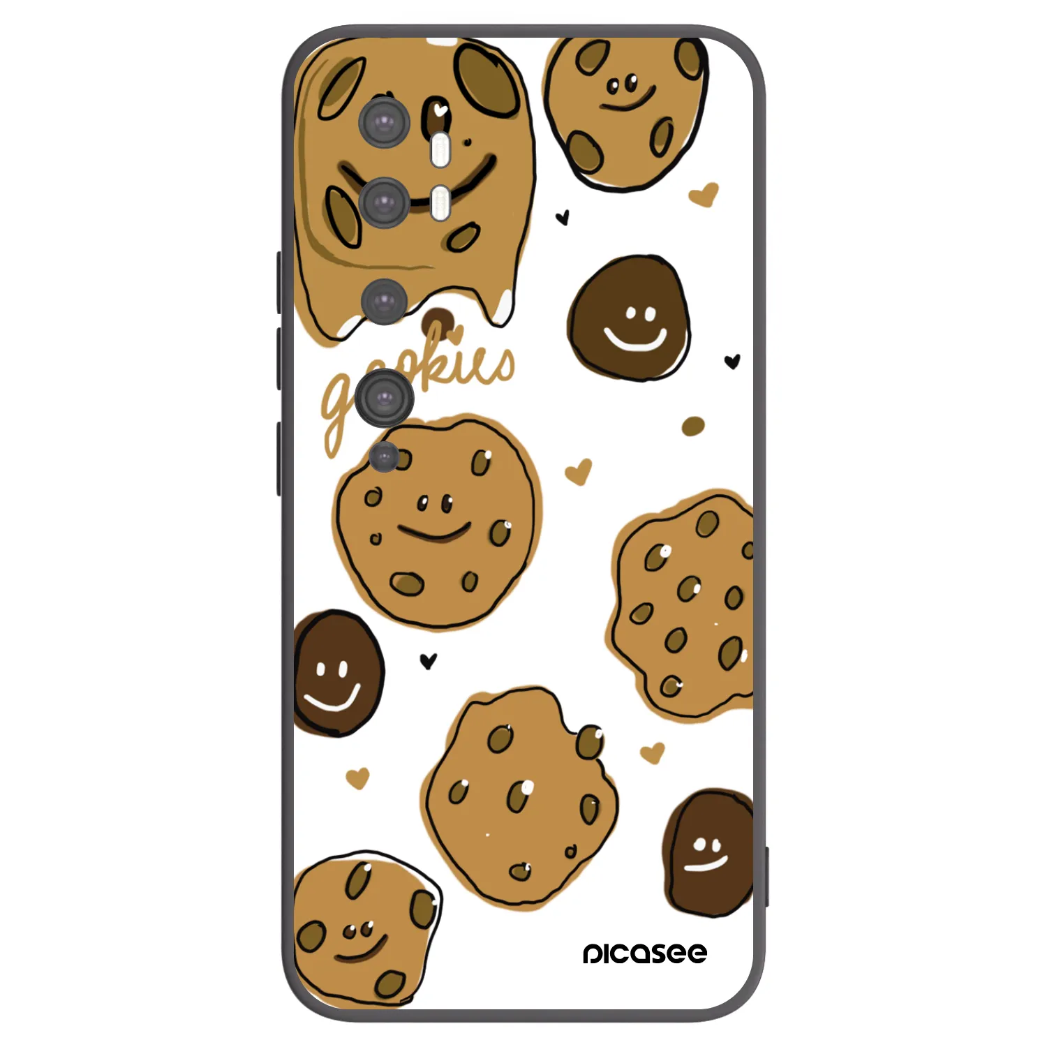 Picasee silikonowe czarne etui na Xiaomi Mi Note 10 (Pro) - Gookies