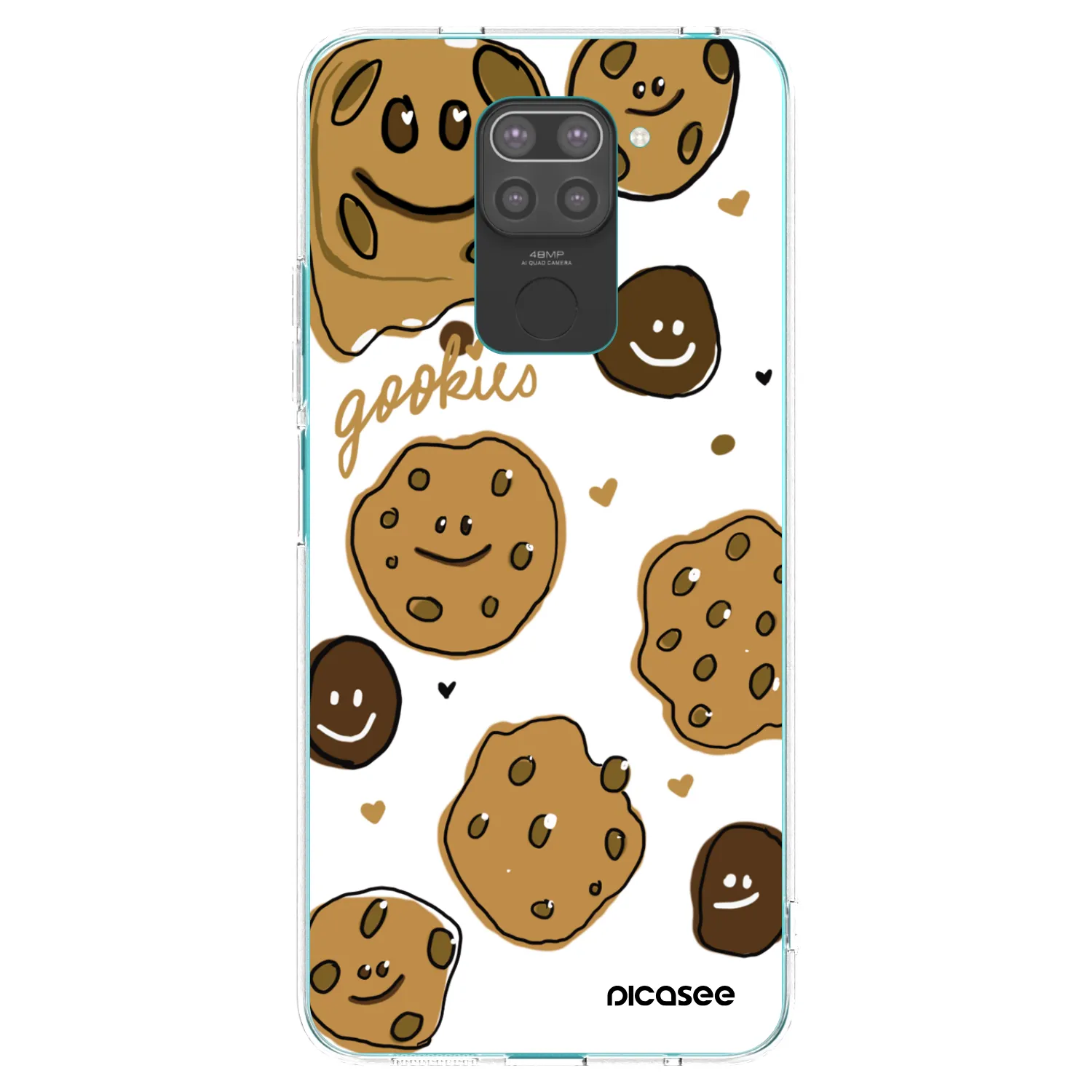 Picasee silikonowe czarne etui na Xiaomi Redmi Note 9 - Gookies