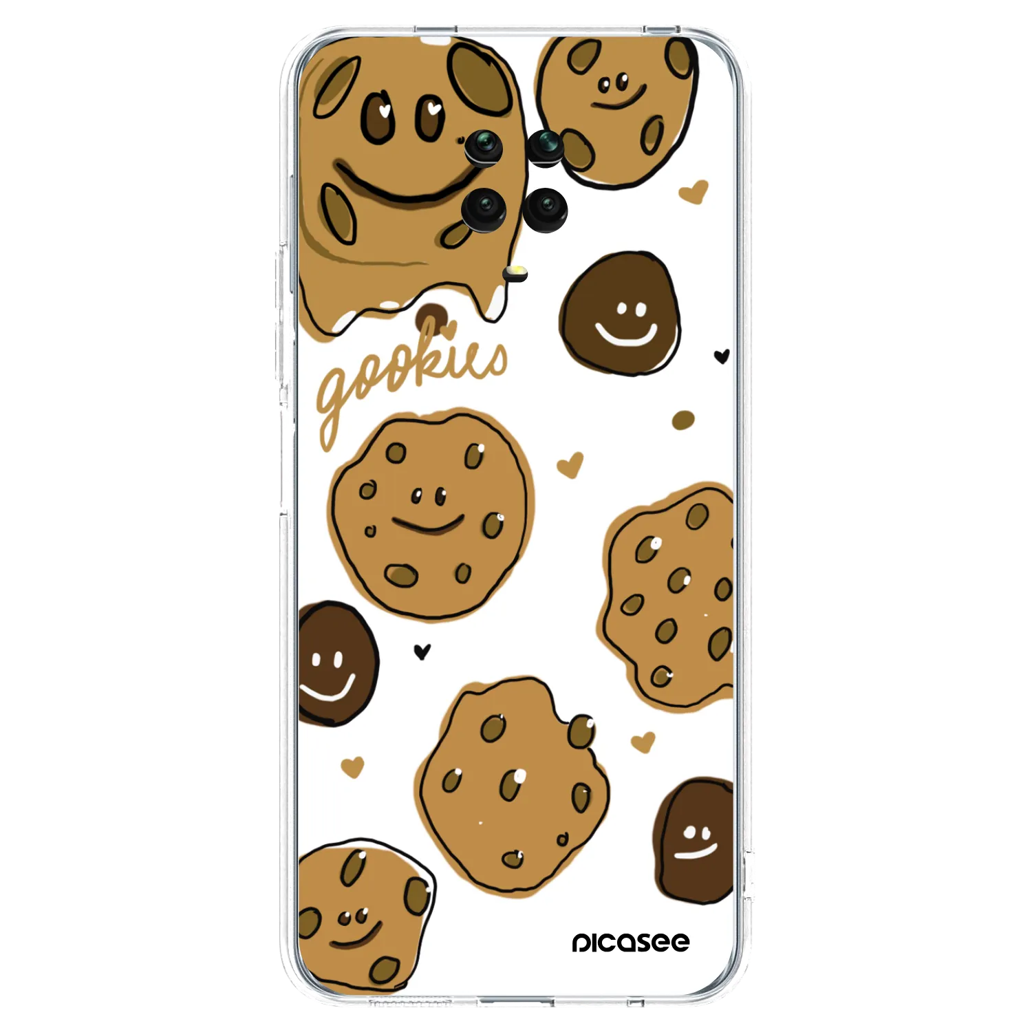 Picasee silikonowe przeźroczyste etui na Xiaomi Redmi Note 9S - Gookies