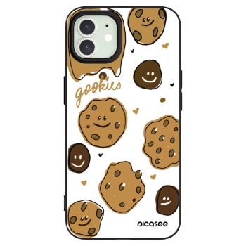 Picasee silikonowe czarne etui na Apple iPhone 12 - Gookies