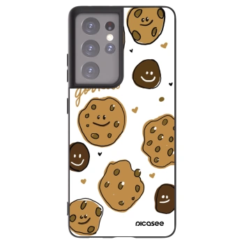 Picasee silikonowe czarne etui na Samsung Galaxy S21 Ultra 5G G998B - Gookies