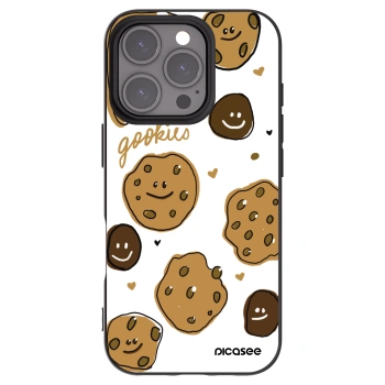 Picasee silikonowe czarne etui na Apple iPhone 16 Pro - Gookies