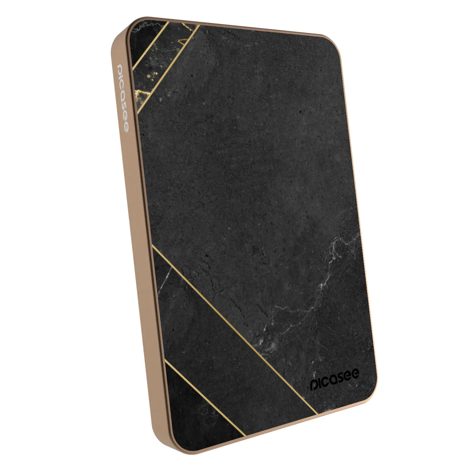 Picasee Powerbank z MagSafe 5 000 mAh Złoty - Black tile