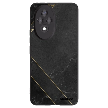 Picasee silikonowe czarne etui na Honor 200 Pro 5G - Black tile