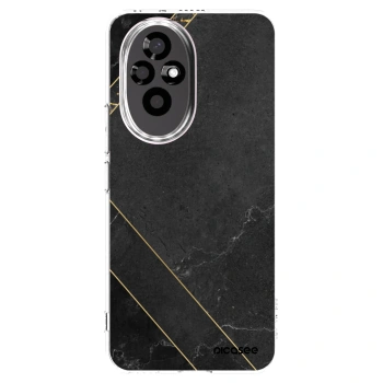 Picasee silikonowe przeźroczyste etui na Honor 200 Pro 5G - Black tile