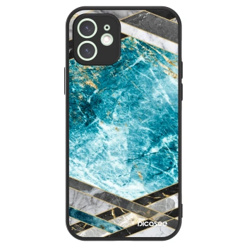 Picasee ULTIMATE CASE na Apple iPhone 12 - Blue geometry