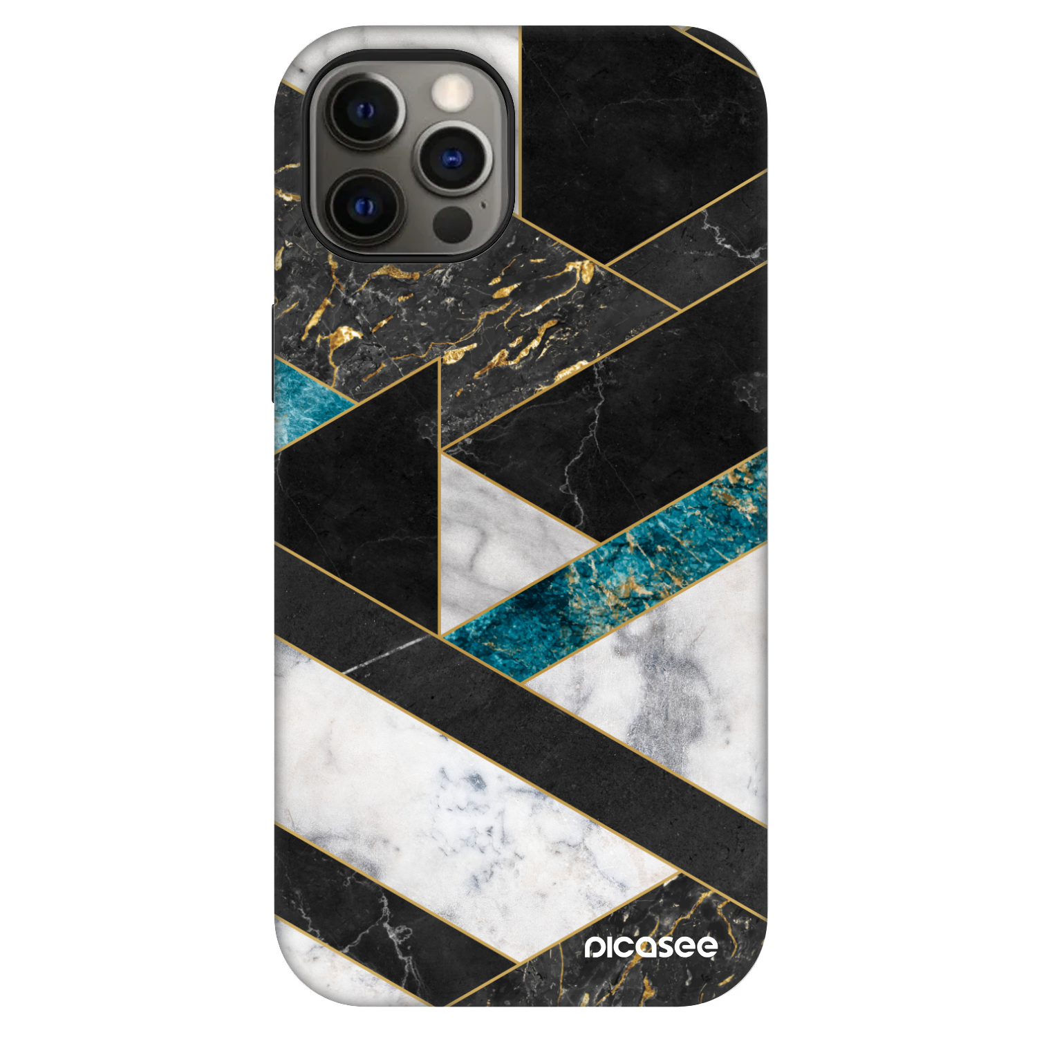 Picasee Fashion Case MagSafe na Apple iPhone 12 Pro - Dark geometry