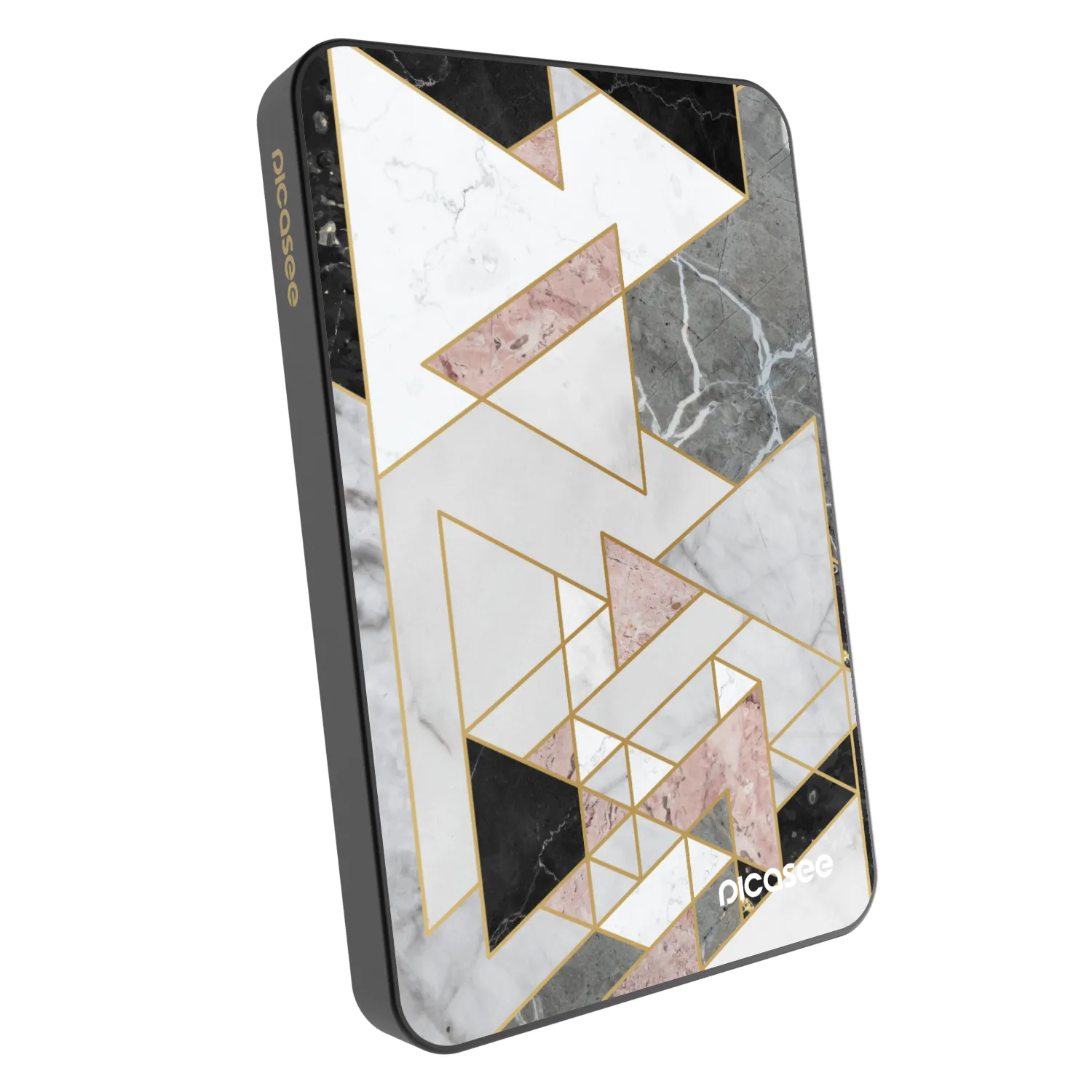 Picasee Powerbank z MagSafe 5 000 mAh Szary - Light geometry