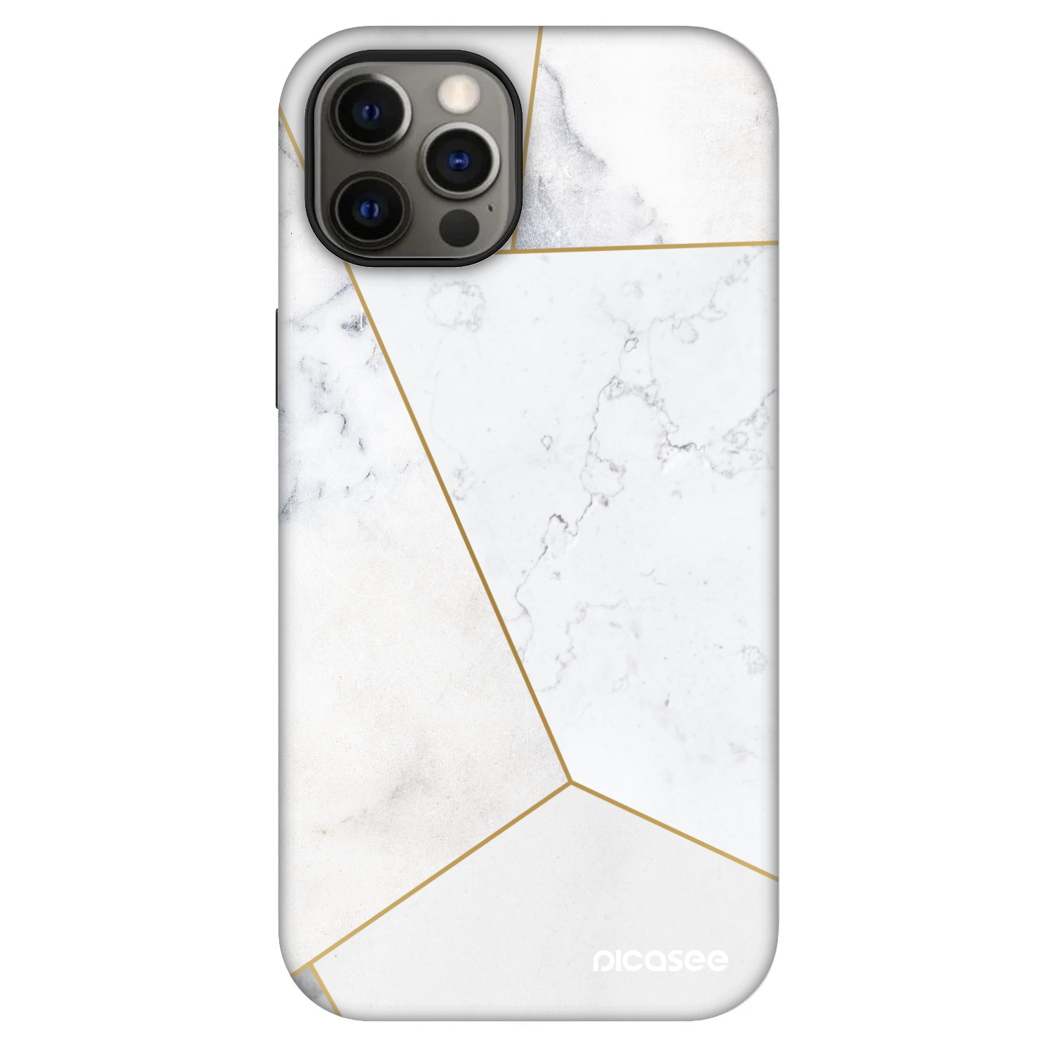 Picasee Fashion Case MagSafe na Apple iPhone 12 - White tile