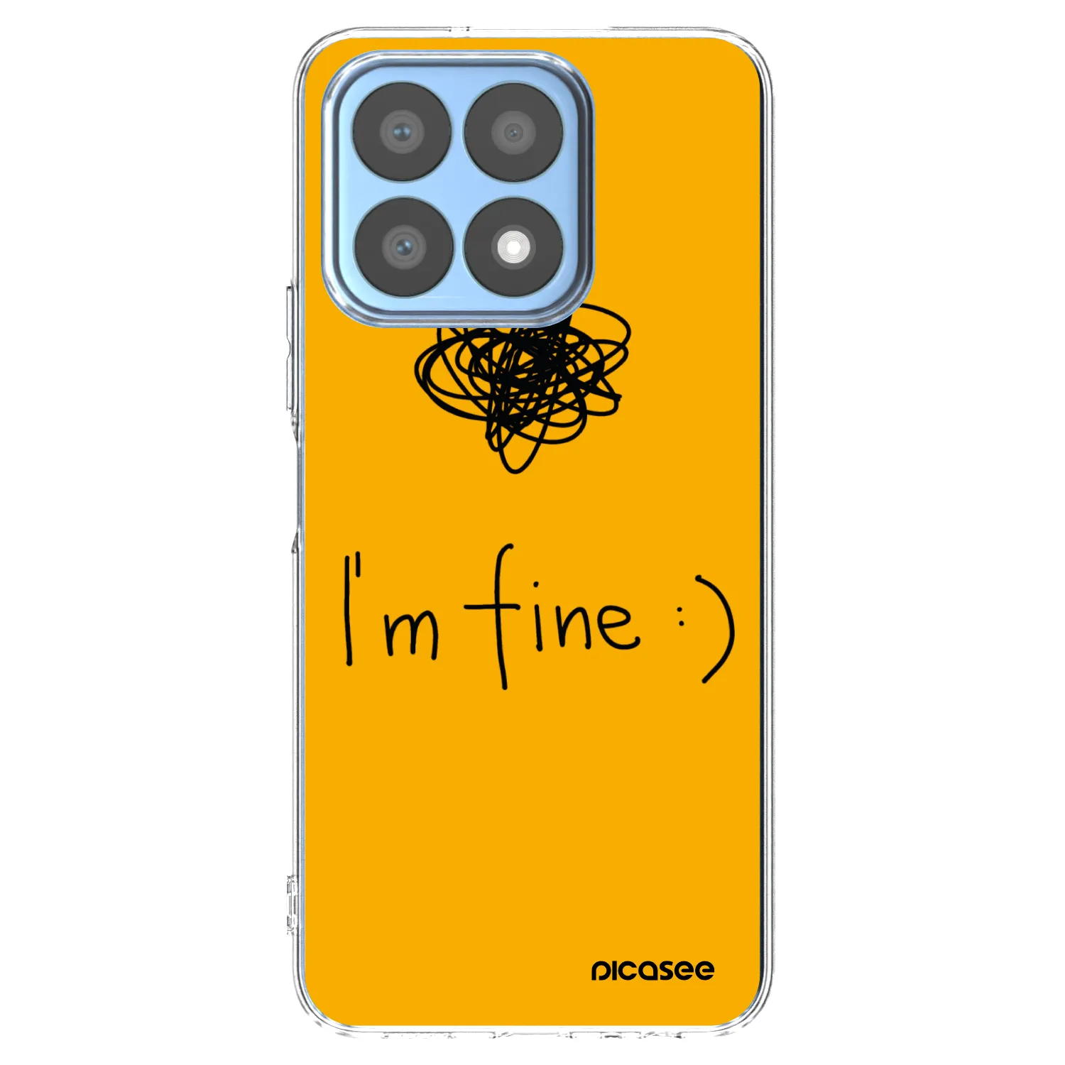 Picasee silikonowe przeźroczyste etui na Honor X8a - I am fine