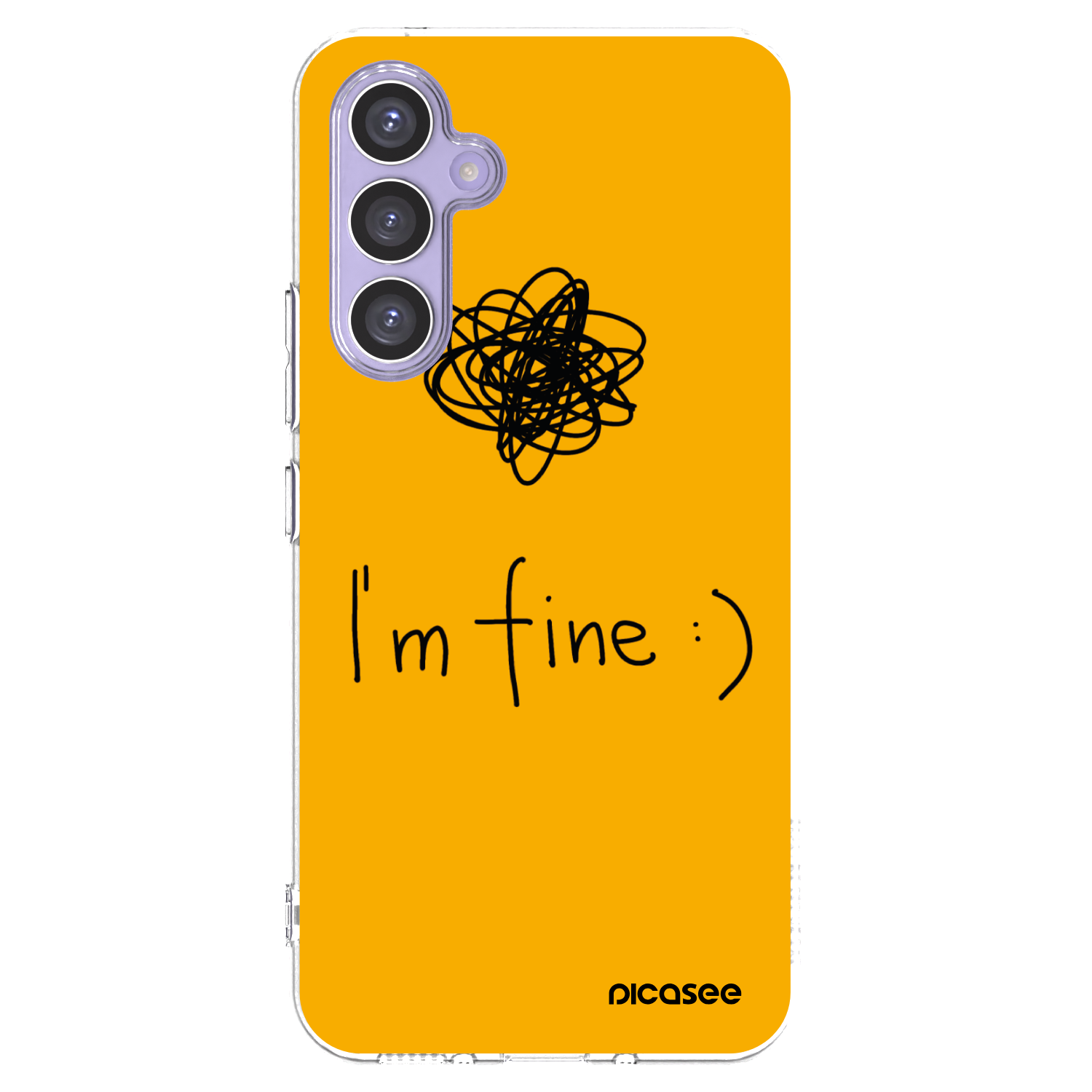 Picasee silikonowe przeźroczyste etui na Samsung Galaxy A54 5G A546B - I am fine