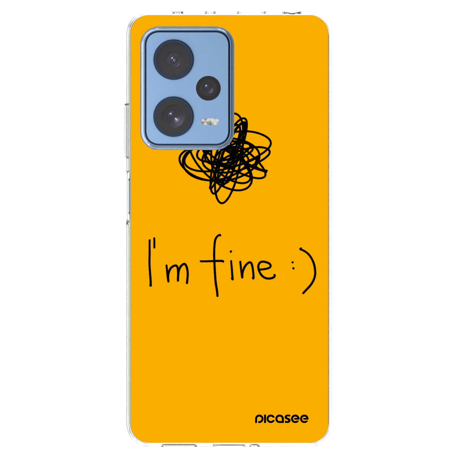 Picasee silikonowe przeźroczyste etui na Xiaomi Redmi Note 12 Pro 5G - I am fine