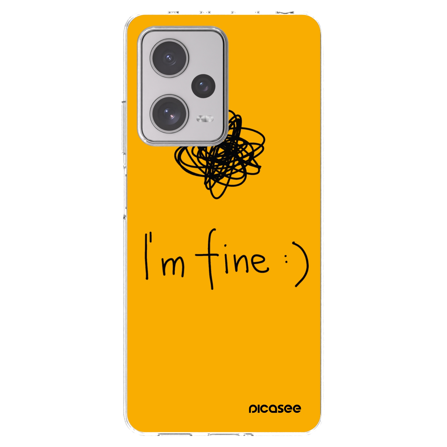 Picasee silikonowe przeźroczyste etui na Xiaomi Redmi Note 12 Pro+ 5G - I am fine