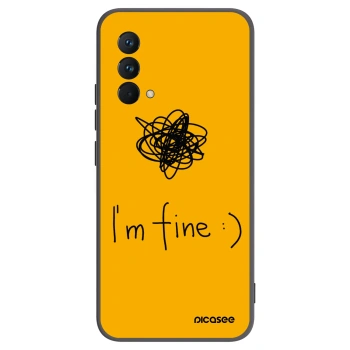 Picasee silikonowe czarne etui na Realme GT Master Edition 5G - I am fine
