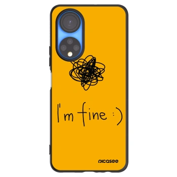 Picasee silikonowe czarne etui na Honor X7 - I am fine