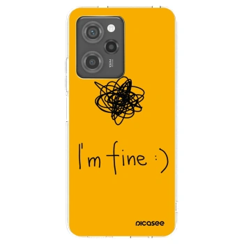 Picasee silikonowe czarne etui na Xiaomi Poco X5 Pro - I am fine