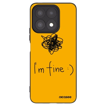 Picasee silikonowe czarne etui na Honor X8a - I am fine
