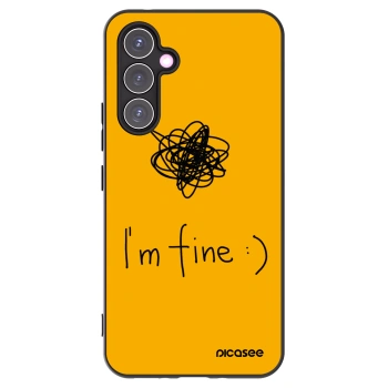 Picasee silikonowe czarne etui na Samsung Galaxy A54 5G A546B - I am fine