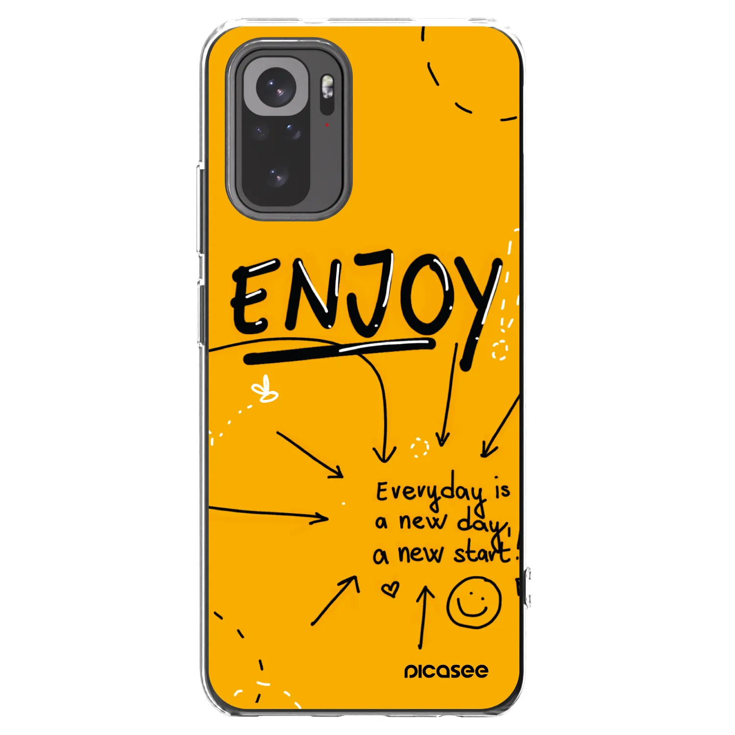 Picasee silikonowe przeźroczyste etui na Xiaomi Redmi Note 10 - Enjoy