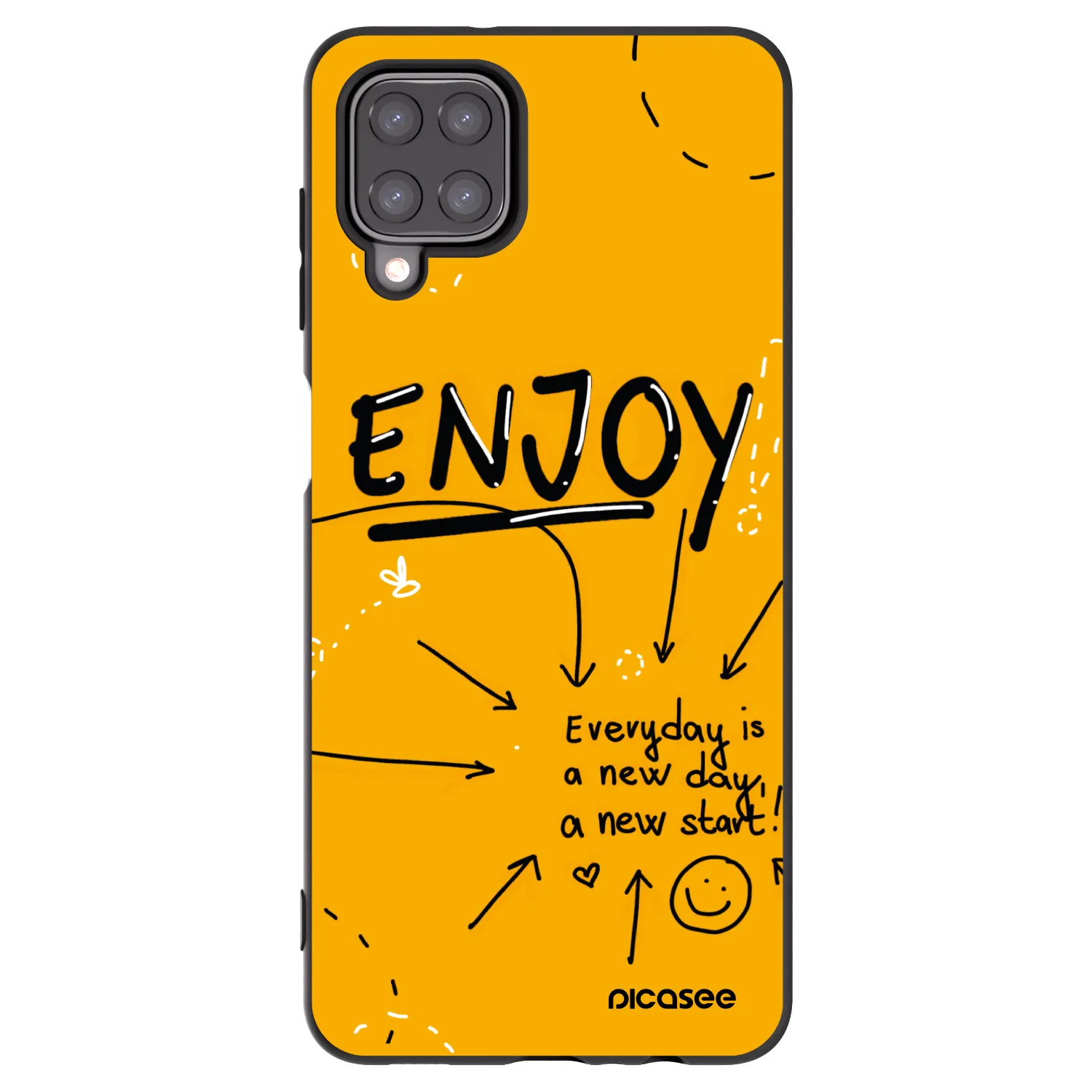 Picasee silikonowe czarne etui na Samsung Galaxy M12 M127F - Enjoy