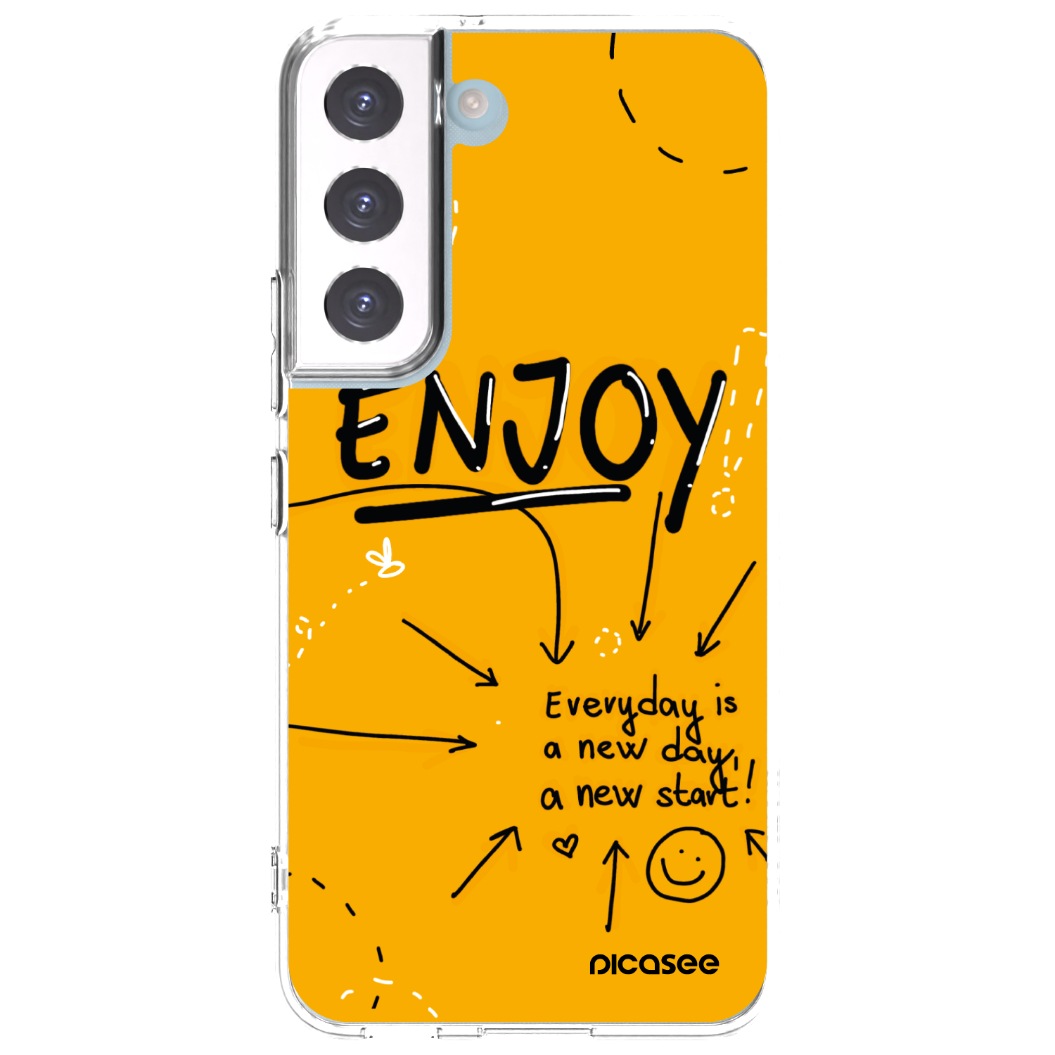 Picasee silikonowe przeźroczyste etui na Samsung Galaxy S22 5G - Enjoy