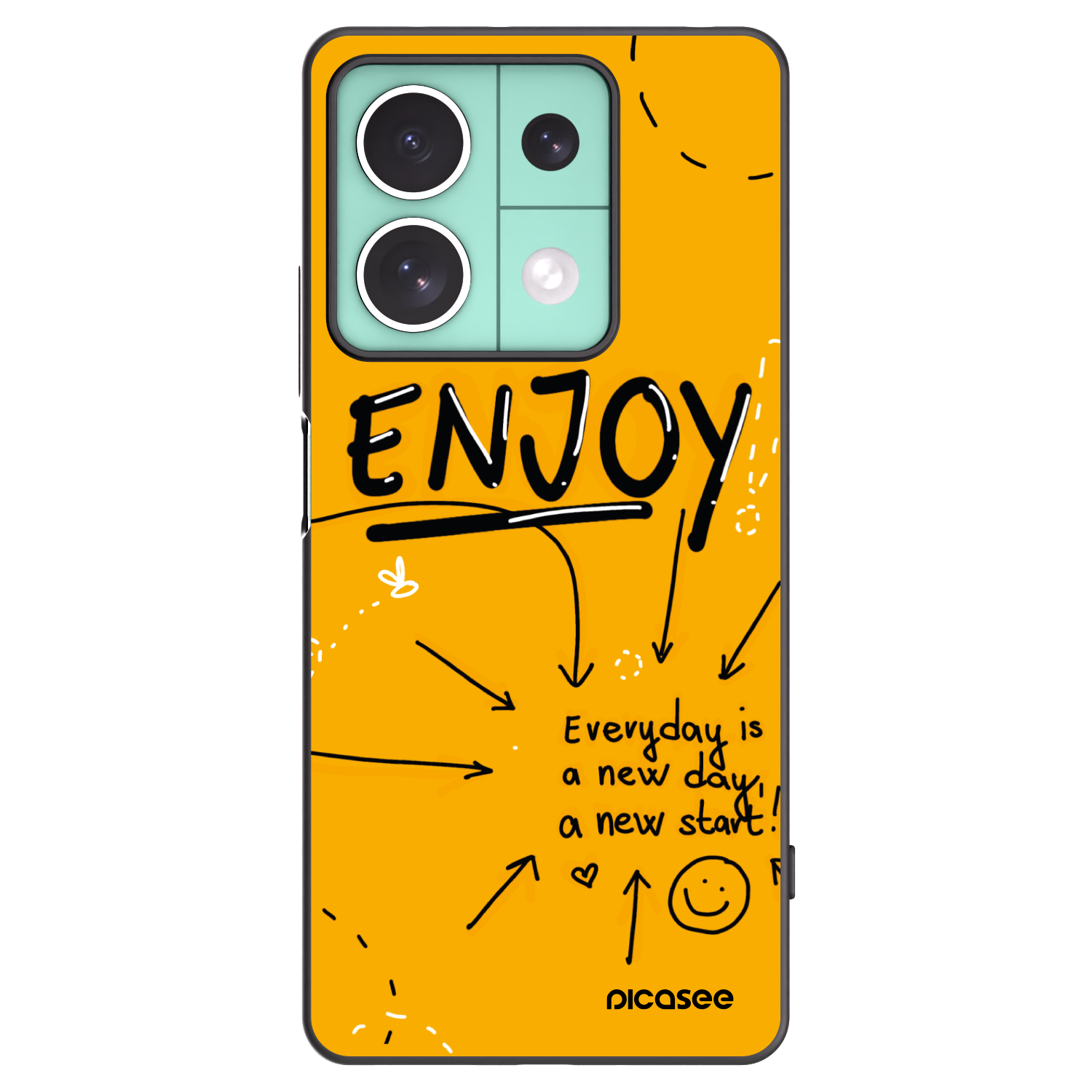 Picasee silikonowe czarne etui na Xiaomi Redmi Note 13 5G - Enjoy