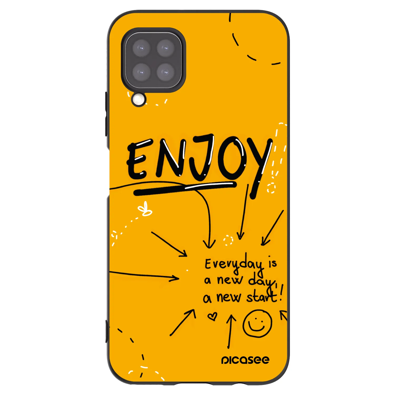 Picasee silikonowe czarne etui na Huawei P40 Lite - Enjoy