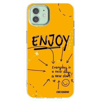 Picasee silikonowe przeźroczyste etui na Apple iPhone 12 - Enjoy