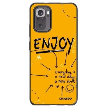 Picasee silikonowe czarne etui na Xiaomi Redmi Note 10 - Enjoy