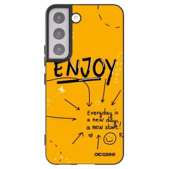 Picasee silikonowe czarne etui na Samsung Galaxy S22 5G - Enjoy