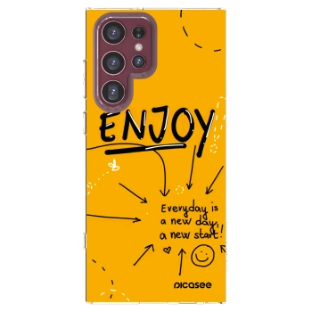 Picasee silikonowe przeźroczyste etui na Samsung Galaxy S22 Ultra 5G - Enjoy