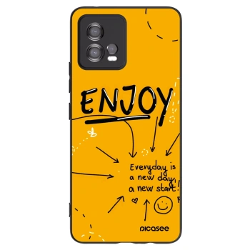 Picasee silikonowe czarne etui na Motorola Moto G72 - Enjoy