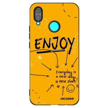 Picasee silikonowe czarne etui na Huawei Nova 3 - Enjoy