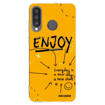 Picasee silikonowe przeźroczyste etui na Huawei P30 Lite - Enjoy