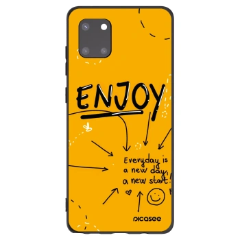 Picasee silikonowe czarne etui na Samsung Galaxy Note 10 Lite N770F - Enjoy
